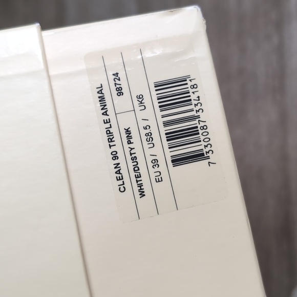 NIB Axel Arigato Clean 90 Triple Animal sneakers, white/dusty pink - Picture 12 of 16